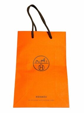 Hermès Orange Paper Shopping Bag Small Luxury Gift Bag